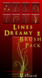 简洁的光影线条印花图案PS笔刷素材下载-玩吧资源站