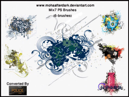 酷炫非主流图案装饰背景PS装饰笔刷-玩吧资源站