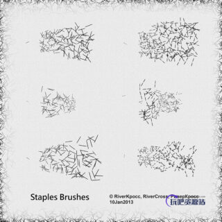 散落的钉子纹理、针状分布图PS笔刷素材下载-玩吧资源站