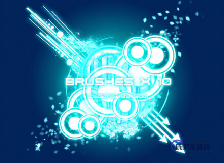 潮流非主流装扮元素PS背景笔刷-玩吧资源站