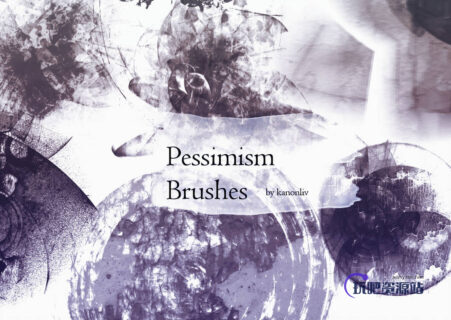 悲观主题之抽象背景纹理PS笔刷下载-玩吧资源站