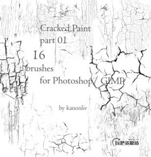 16种干旱开裂纹理效果PS笔刷素材下载-玩吧资源站