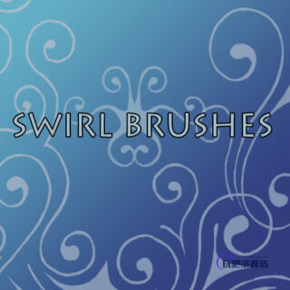 手绘涂鸦漩涡印花图案PS笔刷素材下载-玩吧资源站