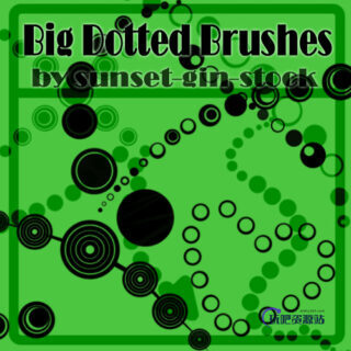 背景小球、小球图案装饰PS笔刷下载-玩吧资源站