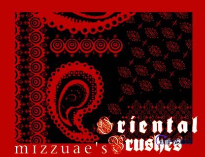 6种点状印花图案、民族宗教特殊印花PS笔刷-玩吧资源站