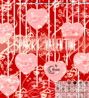 恋爱爱心图案、性感红唇PS笔刷素材下载-玩吧资源站