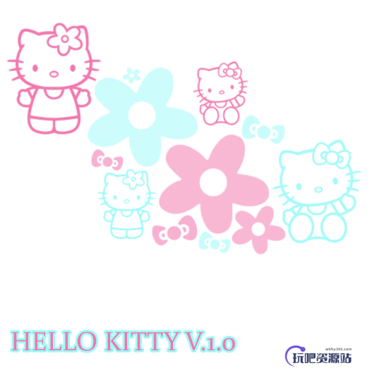 超可爱的Hello Kitty、呆萌卡通猫咪Photoshop笔刷素材