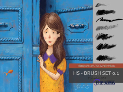 高级帆布纹理、油画布纹理效果PS笔刷下载-玩吧资源站