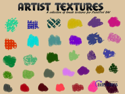 绘画艺术工具纹理 SAI画笔素材下载-玩吧资源站