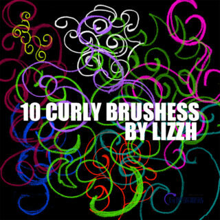 10种涂鸦艺术粉笔花纹、蜡笔印花图案Photoshop笔刷素材下载-玩吧资源站