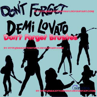 时尚都市女郎、音乐歌手剪影图案Photoshop人像笔刷-玩吧资源站