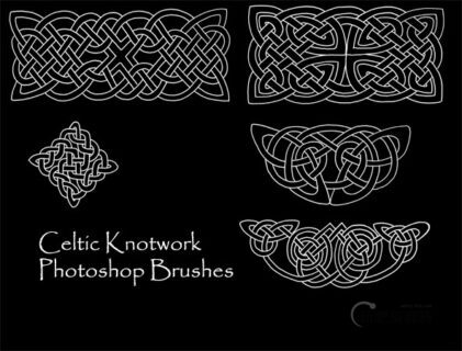 中欧式手绘印花图案Photoshop笔刷下载-玩吧资源站