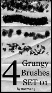 4种背景纹理效果材质Photoshop笔刷素材-玩吧资源站