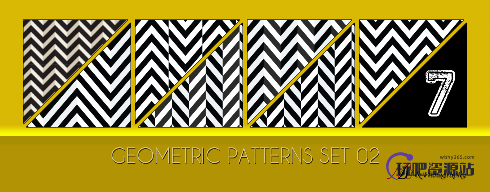 7种折线效果背景图案Photoshop填充图案底纹素材 Patterns 下载