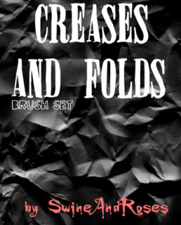 纸张褶皱纹理图案Photoshop纸张材质纹理笔刷素材-玩吧资源站