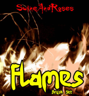 燃烧的火焰效果Photoshop笔刷素材下载-玩吧资源站