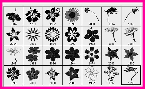 植物花纹图案Photoshop印花花纹笔刷