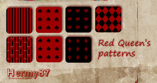 梅花、红桃、方块等纹理图案PS填充素材下载-玩吧资源站