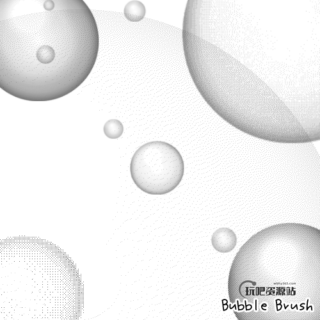 背景泡泡、圆圈图案Photoshop笔刷下载-玩吧资源站