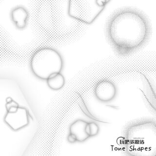 漂亮的几何图形背景装饰图案Photoshop笔刷下载-玩吧资源站