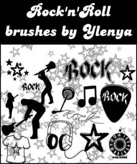 时尚音乐元素符号图案Photoshop装扮笔刷素材-玩吧资源站