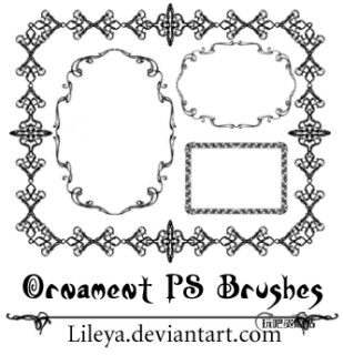 手绘线条花纹图案Photoshop中东印花笔刷素材下载-玩吧资源站