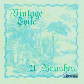 21种复古西式植物花纹图案艺术PS笔刷下载-玩吧资源站