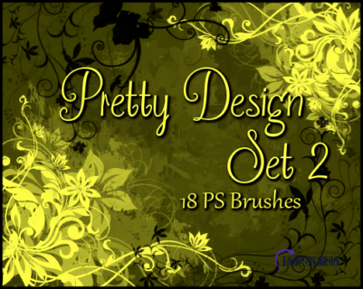 18种华丽的植物印花图案Photoshop花纹笔刷素材下载-玩吧资源站
