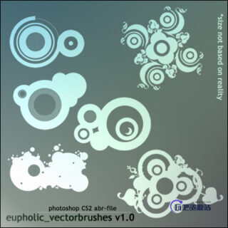 非主流超酷时尚背景装饰元素图案Photoshop笔刷下载-玩吧资源站