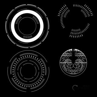 数字科技背景装饰Photoshop笔刷下载-玩吧资源站