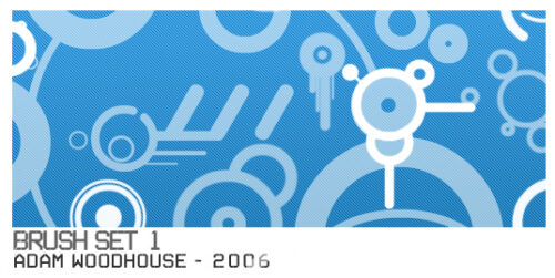 非主流时尚背景装饰图案Photoshop笔刷下载-玩吧资源站