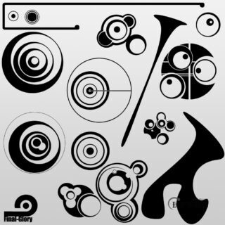 复古式工业废土、辐射风格的背景装饰图案Photoshop笔刷下载-玩吧资源站