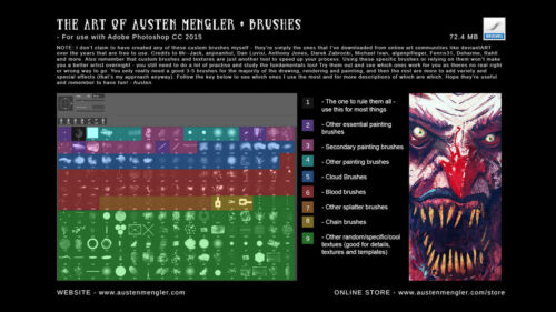 笔刷合计系列之私人设计开发画笔PS笔刷素材下载-玩吧资源站