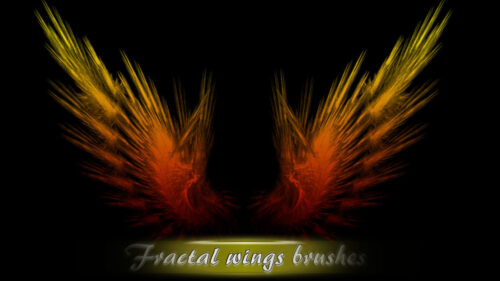 超酷、魔幻、光影特效之自由之翼Photoshop翅膀笔刷素材下载-玩吧资源站