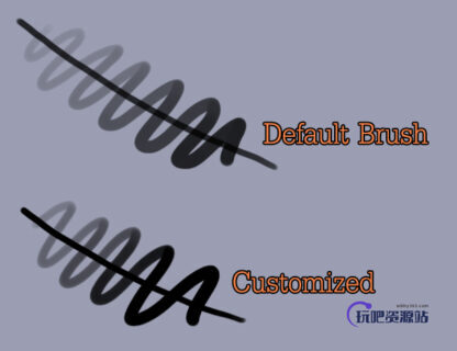 艺术资源绘画笔触PS笔刷素材下载-玩吧资源站