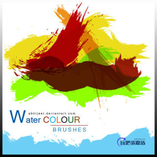 高级毛刷、刷子笔触效果Photoshop笔刷素材下载-玩吧资源站