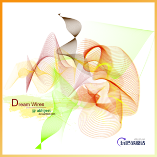 多变的曲线纹理素材PS笔刷下载-玩吧资源站