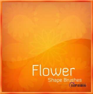 漂亮的太阳花朵图案Photoshop印花笔刷下载-玩吧资源站