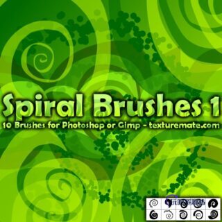 螺旋涂鸦痕迹Photoshop笔刷下载-玩吧资源站