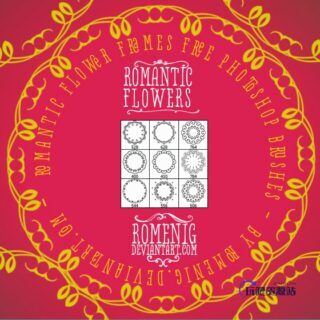 手绘线框画圈花纹笔刷Photoshop素材免费下载-玩吧资源站