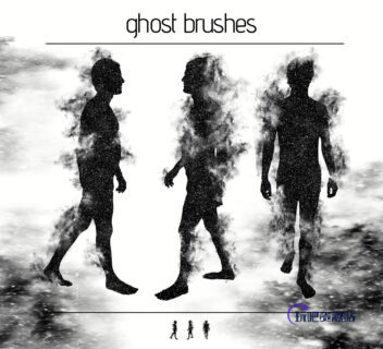 恐怖幽灵人效果Photoshop笔刷下载-玩吧资源站