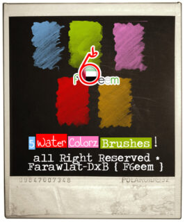 5种水墨、水彩、水粉笔触风格的Photoshop笔刷下载-玩吧资源站