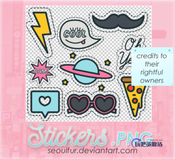 卡哇伊少女美图装扮卡通贴纸元素之韩国笔刷风格下载（PNG免扣图透明格式）-玩吧资源站