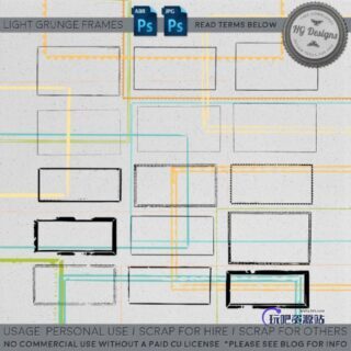 油漆风格式残破边框、相框纹理背景素材PS笔刷下载-玩吧资源站