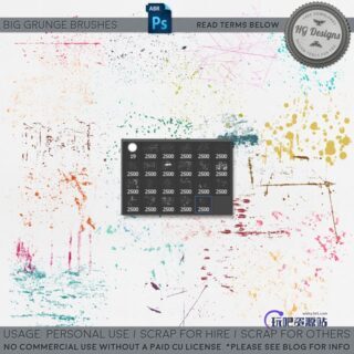 油漆污渍斑点纹理效果Photoshop笔刷下载-玩吧资源站