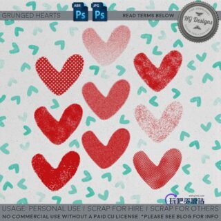 可爱粉嫩爱心图案、告别心形花纹PS笔刷下载-玩吧资源站