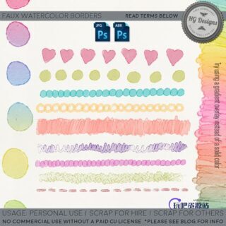 免费水彩边框Photoshop笔刷下载素材-玩吧资源站