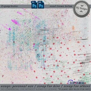 油漆、墨迹、蜡笔污渍、污迹纹理效果Photoshop笔刷素材-玩吧资源站