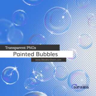 半透明泡泡图片PS素材(PNG免扣图片格式)-玩吧资源站
