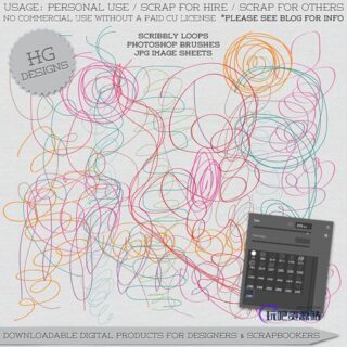 手绘杂乱的线条涂鸦纹理Photoshop笔刷素材下载-玩吧资源站